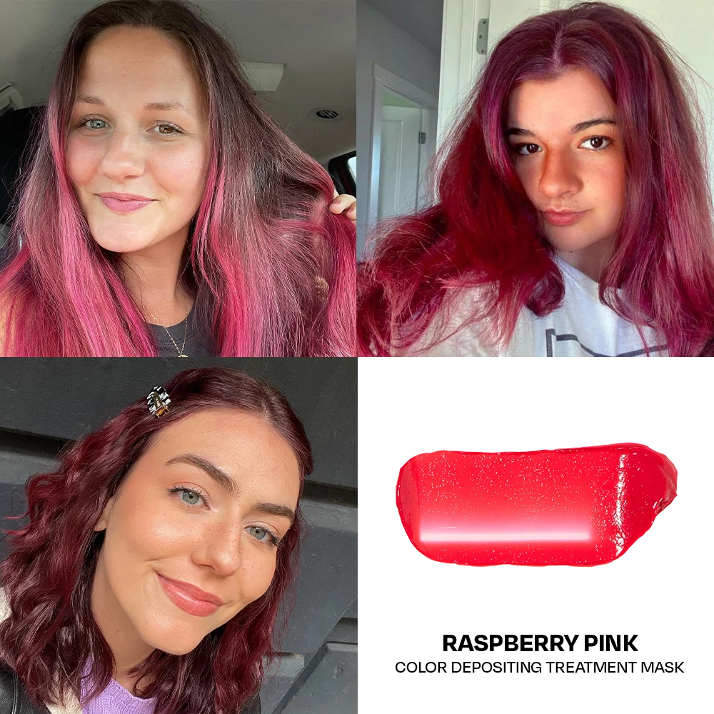 Raspberry Pink Hair Color Depositing Treatment Mask - Image 5